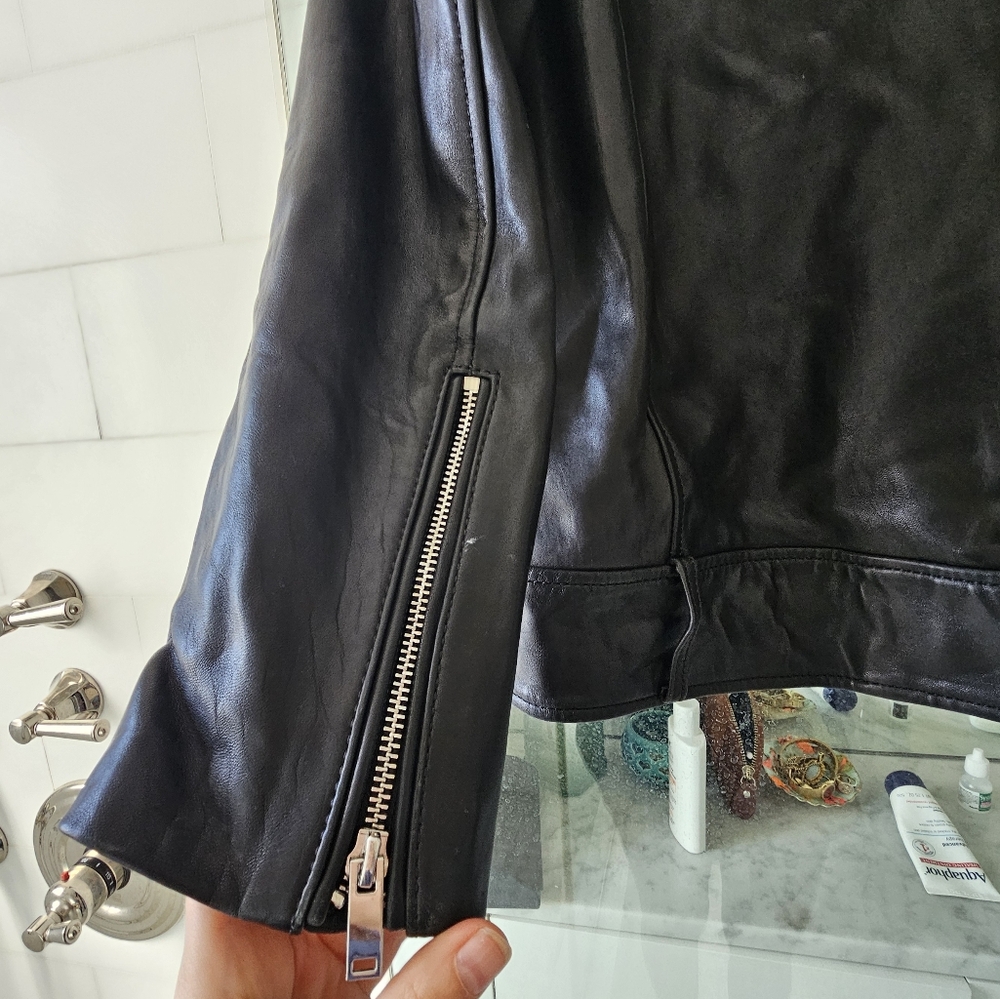 Zara Genuine Sheep Leather Jacket - size extra small - Picture 8 of 12